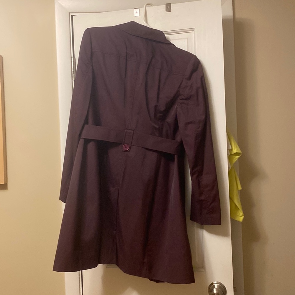 Loft Purple trench coat.  Excellent condition. - Picture 3 of 3